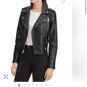 Levi's Black Crocodile Vegan Leather Moto Jacket